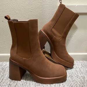 Brown Suede Ankle Boots